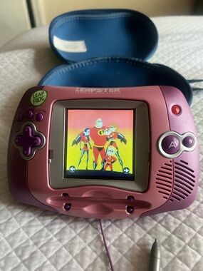 Leapfrog Leapster Pink Learning System With Stylus W/ Stylus Case 2 Games Tested